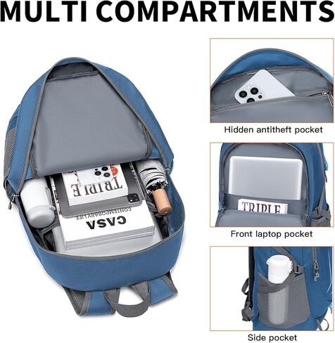 حقيبة ظهر MIYCOO خفيفة الوزن للغاية وقابلة للتعبئة للسفر والتخييم، حقيبة ظهر للمشي لمسافات طويلة سعة 45 لتر مقاومة للماء وقابلة للطي للرجال والنساء باللون الأسود in Kuwait