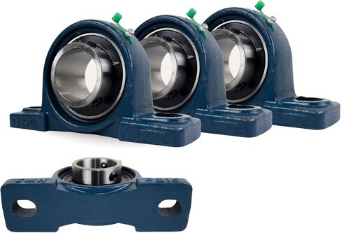Jeremywell UCP202-10 Pillow Block Bearing (2 Pack), 5/8 inch Bore, 2 Bolt Flange Mounted, Solid Cast Iron Base, Self-Alignment in Kuwait
