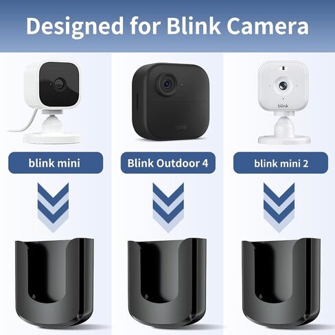 No Drill Blink Mini Mount, Compatible with Blink Mini / Blink Mini 2 / Blink Outdoor 4, Strong Adhesive Blink Camera Mount, No Screws Mount for Blink Indoor Outdoor Camera (Camera Not Included)-3Pack in Kuwait