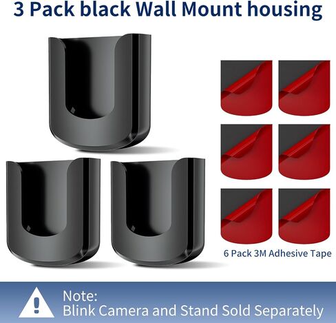 No Drill Blink Mini Mount, Compatible with Blink Mini / Blink Mini 2 / Blink Outdoor 4, Strong Adhesive Blink Camera Mount, No Screws Mount for Blink Indoor Outdoor Camera (Camera Not Included)-3Pack in Kuwait