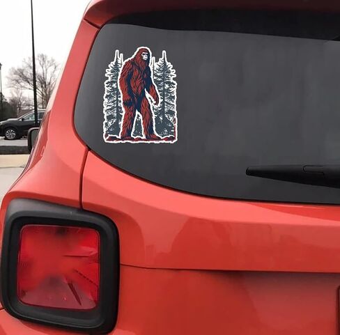 American Bigfoot Sasquatch Patriotic Sticker For Guitar, Skateboard, Water Bottles, Laptop, Waterproof Vinyl Decal Sticker 5 inch (Design 5) in Kuwait