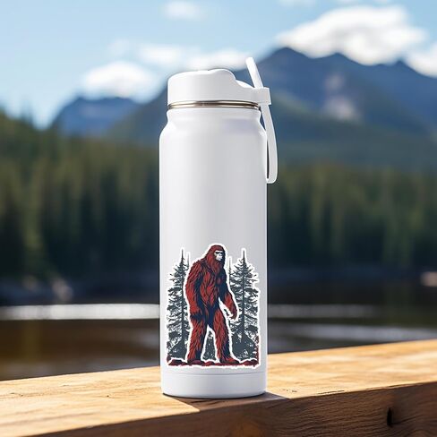 American Bigfoot Sasquatch Patriotic Sticker For Guitar, Skateboard, Water Bottles, Laptop, Waterproof Vinyl Decal Sticker 5 inch (Design 5) in Kuwait