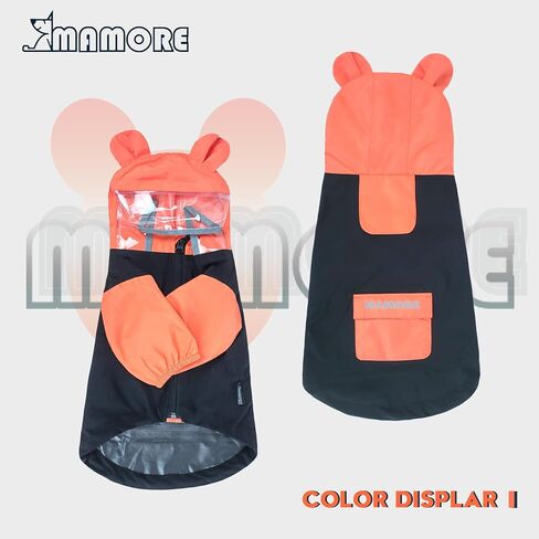 Dog Raincoat with Legs and Clear Hood, Abdomen Waterproof, Reflective, Breathable and Adjustable Lightweight Dog Rain Jacket for Small Medium Large Dogs (Green&Black, S) in Saudi Arabia