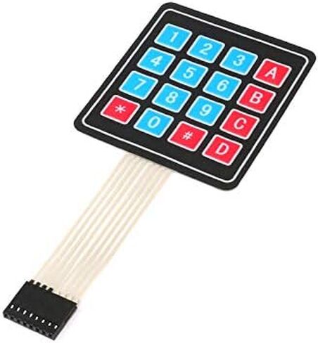 10Pcs 4 x 4 Matrix Array Membrane Switch 76.9*76.9mm Keypad Keyboard 16 Key Matrix Array Membrane Switch Microcontroller Extended Keyboard 8Pin Dupont for Arduino in Saudi Arabia