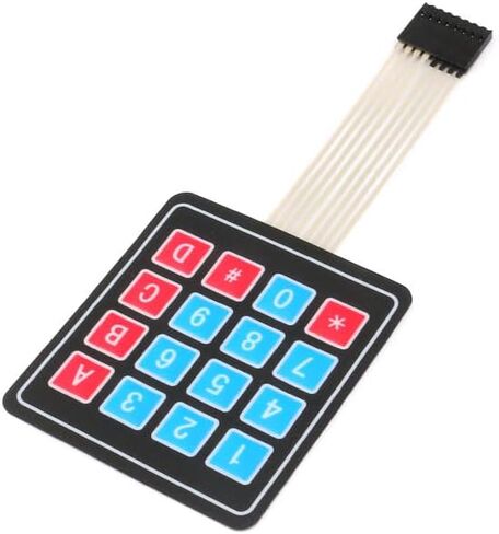 10Pcs 4 x 4 Matrix Array Membrane Switch 76.9*76.9mm Keypad Keyboard 16 Key Matrix Array Membrane Switch Microcontroller Extended Keyboard 8Pin Dupont for Arduino in Saudi Arabia