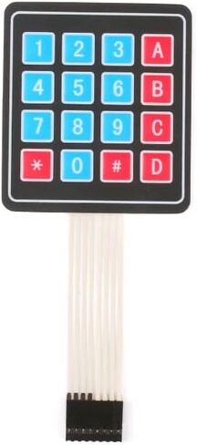 10Pcs 4 x 4 Matrix Array Membrane Switch 76.9*76.9mm Keypad Keyboard 16 Key Matrix Array Membrane Switch Microcontroller Extended Keyboard 8Pin Dupont for Arduino in Saudi Arabia