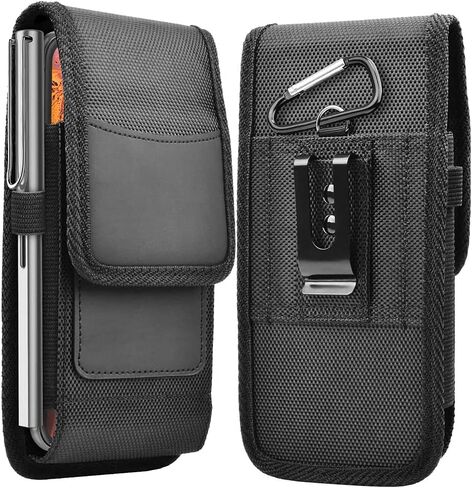 حافظة هاتف قابلة للطي لهاتف HMD Vibe Holster، حافظة HMD Vibe، غطاء حافظة حزام مزود بمشبك لحمل الحقيبة لهاتف HMD Vibe TA-1590 مع حافظة رفيعة - فتحة بطاقة مدمجة in Kuwait
