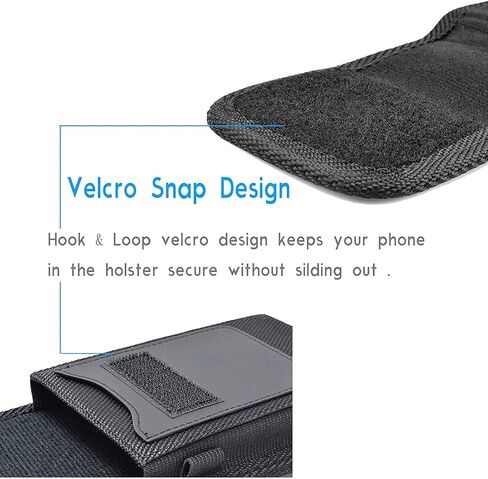 حافظة هاتف قابلة للطي لهاتف HMD Vibe Holster، حافظة HMD Vibe، غطاء حافظة حزام مزود بمشبك لحمل الحقيبة لهاتف HMD Vibe TA-1590 مع حافظة رفيعة - فتحة بطاقة مدمجة in Kuwait