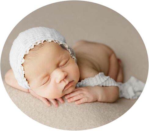 Newborn Photography Bonnet Props Baby Photo Posing Hat for Girls Photoshoots in Kuwait