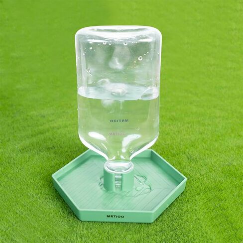 17oz Terrarium Tank Reptile Food Feeders Bowl, Water Feeder Automatic Water Dispenser Waterer Feeding Accessories, for Geckos Lizards Turtle Bearded Dragons (Gray Green) in Saudi Arabia