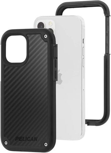 Pelican - SHIELD Series - Kevlar Case for iPhone 12 Pro Max (5G) - 21 ft Drop Protection - 6.7 Inch - Black in Saudi Arabia