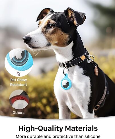 YOSH Air Tag Holder 4 Pack, Airtag Keychain Holder [Anti-Scratch] [Pet Chew Proof] [Twist Lock Design] Airtag Case with Metal Key Chain Ring for Kids, Dog, Luggage, Compatible with Apple Airtag, Black in Saudi Arabia