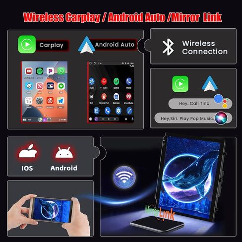 2 + 64 جيجابايت لسيارة Dodge Ram 2013-2018 Android 13 Car Stereo Wireless Carplay Android Auto، شاشة لمس 9 بوصات راديو GPS WiFi Bluetooth SWC Mic AHD كاميرا احتياطية in Saudi Arabia