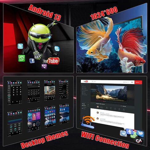 2 + 64 جيجابايت لسيارة Dodge Ram 2013-2018 Android 13 Car Stereo Wireless Carplay Android Auto، شاشة لمس 9 بوصات راديو GPS WiFi Bluetooth SWC Mic AHD كاميرا احتياطية in Saudi Arabia