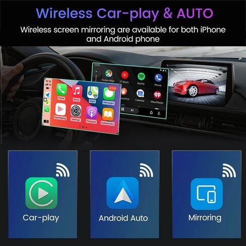 محول CarPlay 3 في 1، صندوق محول CarPlay اللاسلكي وAndroid Auto 4GB+64GB Android 11 مدمج Netflix/YouTube/GPS/4GWiFi فقط لـ OEM CarPlay السلكية مع بطاقة SIM تعمل باللمس فقط لأمريكا الشمالية in Saudi Arabia