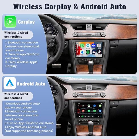 SIXWIN 1G+32G Android Car Stereo for Mercedes Benz E Class W211 E200 CLS W219 2002-2009 with Wireless CarPlay Android Auto 9 Inch Touchscreen Bluetooth GPS Navigation WiFi HiFi FM Backup Camera MIC in Saudi Arabia