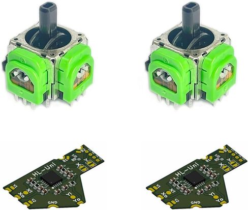 استبدال مجموعة عصا التحكم ElecGear Hall لجهاز تحكم Xbox One & Series S|X، 2x عصا التحكم في تأثير Hall + 2x معايرة PCB + أدوات إصلاح إزالة اللحام لعصي الإبهام التناظرية - HL-XB in Kuwait