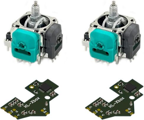 استبدال مجموعة عصا التحكم ElecGear Hall لجهاز تحكم Xbox One & Series S|X، 2x عصا التحكم في تأثير Hall + 2x معايرة PCB + أدوات إصلاح إزالة اللحام لعصي الإبهام التناظرية - HL-XB in Kuwait