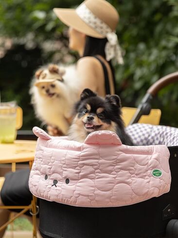 Stroller Cover for Pets, Stroller not Included, Comforter, BerryMore Edition, Harryspet, Stroller Guard, Pet Stroller Front Section Guard, Cover only (Ivory Mint) in Kuwait