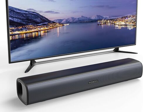 RIOWOIS Sound Bar, Sound Bars for TV, Soundbar, Surround Sound System Home Theater Audio with Wireless Bluetooth 5.0 for PC Gaming, AUX/Opt/Coax Connection, Remote Control Wall Mountable in Saudi Arabia