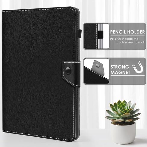 DETUOSI Universal 11 inch Tablet Case, 11.5 inch Tablet Cover, Travel Portable Protective Folio PU Leather Stand Shell Case【with 4 Fixed Rings】 for All Kinds of 11-12 inch Android/iOS/Windows Tablet in Saudi Arabia