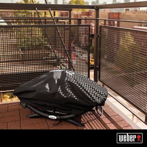 Weber Q 2000 and 3000 Series with Cart Grill Cover, Heavy Duty and Waterproof, Fits Grill Widths Up To 50 Inches in Saudi Arabia