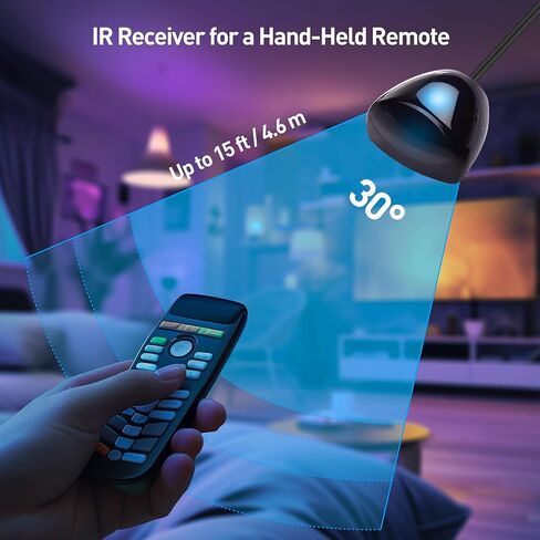 Cable Matters Infrared Remote Extender Cable, IR Repeater Kit, 6ft | USB IR Remote Blaster Cord, up to 15ft Signal Range, Not Compatible with RF Signals in Kuwait