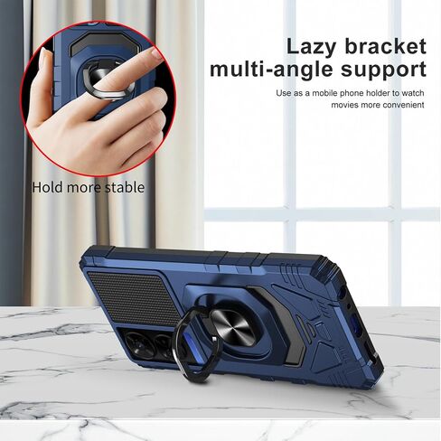 Ailiber for TCL 50 XE Cell Phone Case, TCL 50 XE Nxtpaper 5G Case with Screen Protector, Ring Kickstand for Magnetic Car Mount, Rugged Shockproof Heavy Duty Cover Case for TCL 50 XE-Purple in Saudi Arabia