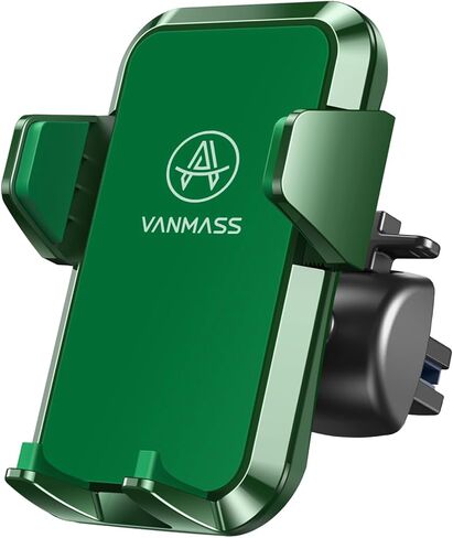 VANMASS Upgraded Car Vent Phone Mount [Patent Gap-Adjustable Clip] Car Phone Holder Vent Sturdiest Shockproof Universal Mobile Handsfree Cradle for iPhone 15 14 13 Samsung (Green Cradle & Black Clip) in Kuwait