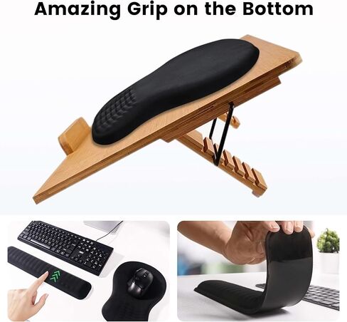 Mekass Ergonomic Mouse Pad and Keyboard Wrist Rest Set, Super Soft Memory Foam Desk Wrist Support for Computer Keyboard, Non-Slip Arm Palm Rests Cushion for Typing Gaming Office (Jungle of Flowers) in Saudi Arabia