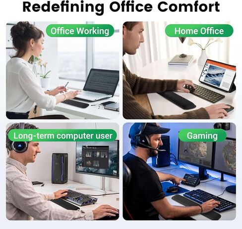 Mekass Ergonomic Mouse Pad and Keyboard Wrist Rest Set, Super Soft Memory Foam Desk Wrist Support for Computer Keyboard, Non-Slip Arm Palm Rests Cushion for Typing Gaming Office (Jungle of Flowers) in Saudi Arabia