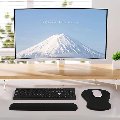 Mekass Ergonomic Mouse Pad and Keyboard Wrist Rest Set, Super Soft Memory Foam Desk Wrist Support for Computer Keyboard, Non-Slip Arm Palm Rests Cushion for Typing Gaming Office (Jungle of Flowers) in Saudi Arabia