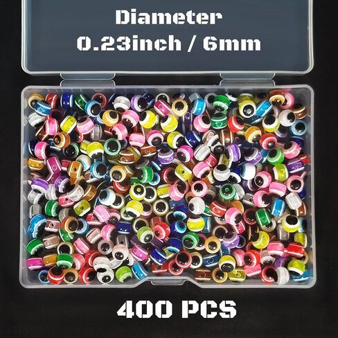 Fishing Eye Beads 120/200/400pcs Fishing Line Beads Assorted Mixed Color Fishing Beads 6mm/8mm/10mm for Stream Pool Lake River Fishing (200pcs 8mm Mixed Color) in Kuwait