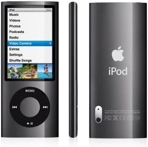Music Player Compatible with MP4/MP3 - Apple iPod Nano 5th Generation (8GB) (Black (8GB)) (Renewed) in Saudi Arabia
