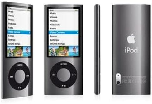 Music Player Compatible with MP4/MP3 - Apple iPod Nano 5th Generation (8GB) (Black (8GB)) (Renewed) in Saudi Arabia