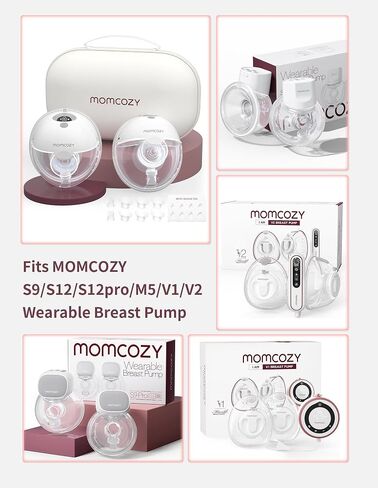 Electric Breast Pump Flange Sizing Kit, 5 Sizes (13/15/17/19/21MM), with Cleaning Brush and Nipple Measuring Ruler, Suitable for 24MM Breast Pumps, More Lighter & Compact, Easier to Clean in Kuwait