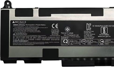 استبدال بطارية WP03XL 51.3Wh لجهاز HP EliteBook 830 835 840 845 860 865 G9 G10 G11 / Split X2 13-M000 / EliteBook x360 1040 G9 G10 / Elite x360 830 G11 Series M73466-005 HSTNN-OB2J 11.58V in Saudi Arabia