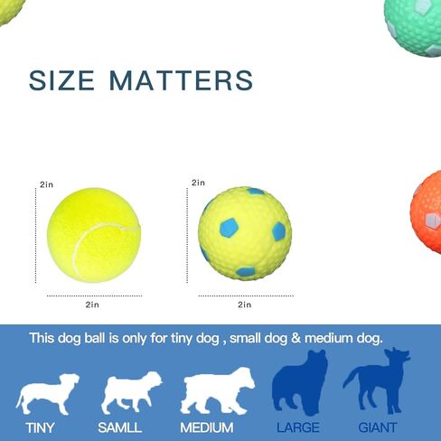 ptlsy Dog Ruber Balls 16 Pack Pet Mini Tennis Ball for Small Medium Dogs Fetching (2 inch) in Kuwait