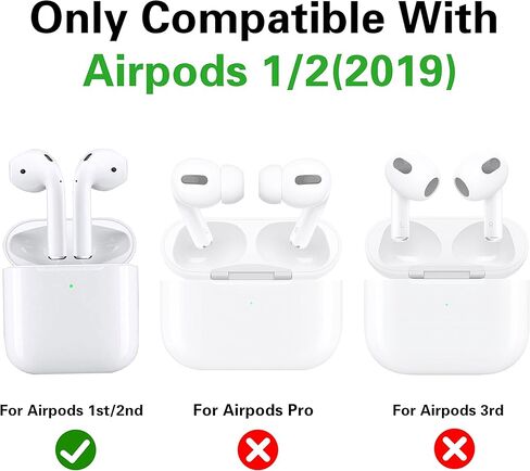 2 حزمة Mulafnxal لـ Airpod 1/2 حافظة لطيفة كرتونية ثلاثية الأبعاد فريدة من نوعها غطاء سيليكون مضحك أزياء ممتعة شخصية رائعة تصميم أنيق حافظات الهواء للنساء والفتيات والأولاد في سن المراهقة لـ Airpods 1/2 أبيض مفيد ومشروب أزرق in Kuwait