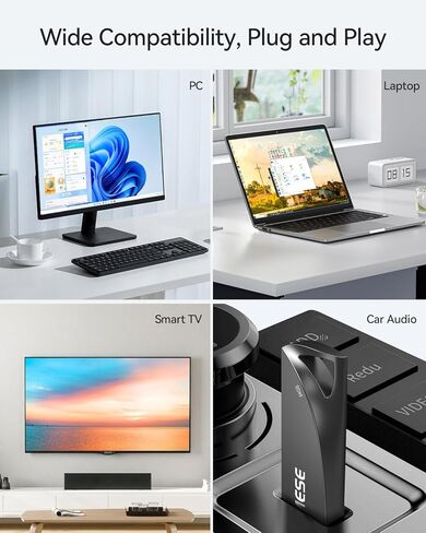 محرك أقراص فلاش USB 3.0 سعة 64 جيجابايت، عصا ذاكرة USB معدنية مقاومة للماء، محرك أقراص رفيع بالإبهام، محرك أقراص محمول مع فتحة سلسلة مفاتيح، محرك قفز أنيق لسيارة الكمبيوتر - رمادي in Kuwait