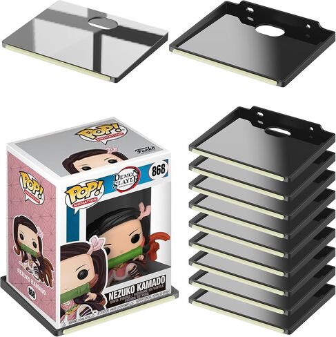 منظم تخزين مثبت على الحائط مكون من 12 قطعة من أجل Funko Pop أو مكبر الصوت الذكي أو شخصيات الحركة أو كاميرا الأمان أو غيرها من العناصر الصغيرة شفاف in Kuwait