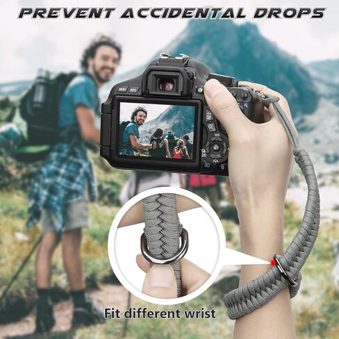 SUNYA Camera Wrist Strap for Photographers - Paracord Rope Hand Strap Compatible for DSLR or Mirrorless Camera in Saudi Arabia