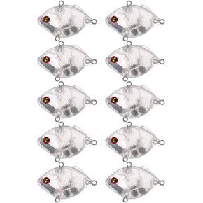 25pcs Crankbait Blanks,Blank Fishing Lures Unpainted Blank Minnow Crankbaits Hard Bait Bodies Set 4.7cm 7.6g