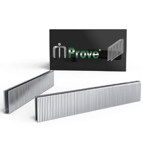 18 Gauge Narrow Crown Finish Staples 1/4in (6mm) by 7/8in (22mm) Electro-Galvanized Staples [5,000 Pack]