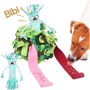 Snuffle Ball for Dogs - Interactive Dog Toys Ball to Relieve Boredom, Enrichment Dog Puzzles Toys for Encourage Natural Foraging Skills, Slower Food Training Snuffle Mat for Small Medium Dogs