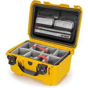 Nanuk 918 Waterproof Carry-on Hard Case with Lid Organizer and Padded Divider - Yellow