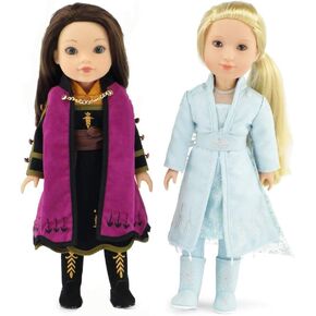 Emily Rose 14 Inch Doll Clothes Princess Costume Playset 11 PC Doll Clothing Outfit Set | Compatible with 14 Inch American Girl Wellie Wishers Dolls
