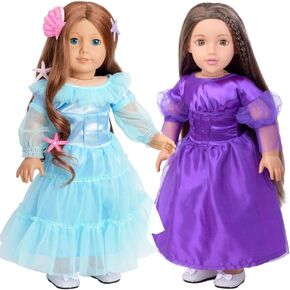 Halloween Doll Clothes Princess Ariel Vanessa Costume Mermaid Doll Clothes for 18 Inch Doll