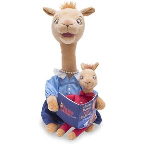 Cuddle Barn - Animated Mama Llama | Talking Stuffed Animal Plush Toy Recites Popular Children's Book Llama Llama Red Pajama by Anna Dewdney | Head and Mouth Moves, 14"