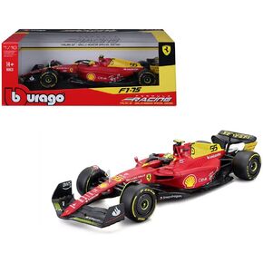 F1-75#55 Carlos Sainz Giallo Modena Formula One F1 Italian GP (2022) "Formula Racing Series 1/18 Diecast Model Car by Bburago 16811CSMZ